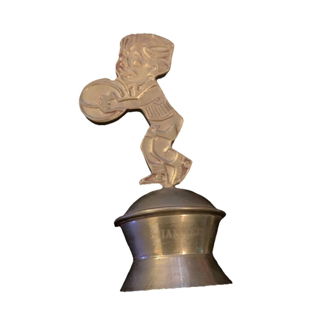 Vintage Brass Bellsof Sarna India Boy Bowler Bowling